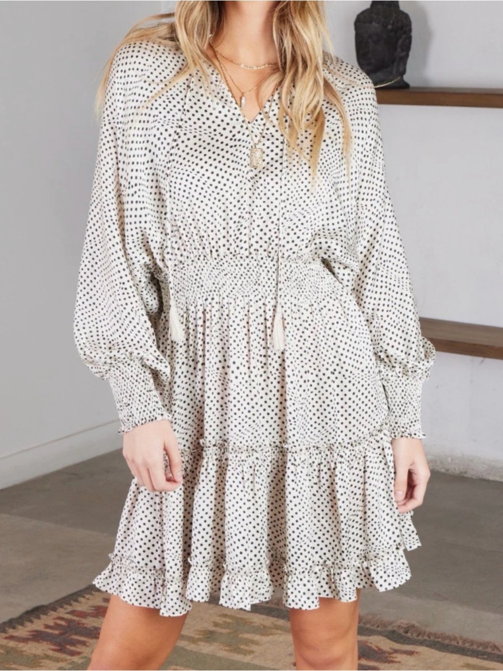 LOVESTITCH Ruffle Dress, Size Medium